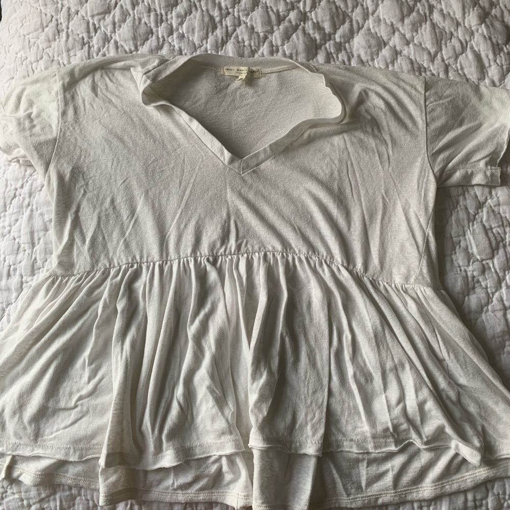 Urban Outfitters White Flowy Shirt